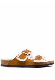 Birkenstock shearling-lined sandals - Marrone