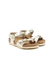 Birkenstock Kids Sandali Rio con doppio cinturino - Oro