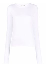 BITE Studios long-sleeve semi-sheer top - Bianco