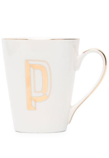 Bitossi Home Letter-P porcelain mug - Bianco