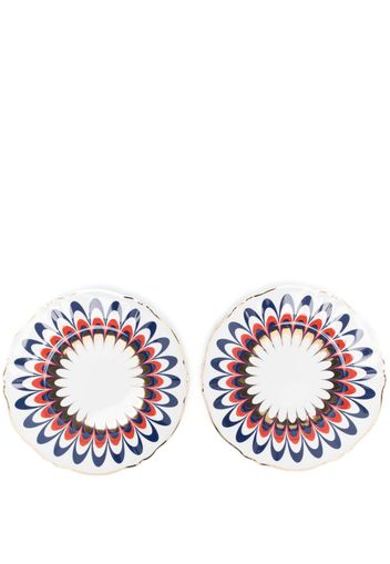 Bitossi, Bitossi Home Flora graphic-print plates (set of 2) - Bianco