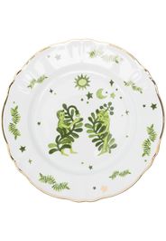 Bitossi Home Floral Flat printed plate - Bianco