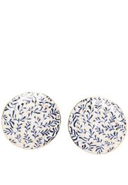 Bitossi Home botanical-print dessert dishes (set of two) - Bianco