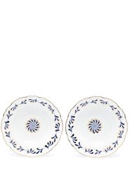 Bitossi Home Marino abstract-print deep plates (set of 2) - Bianco