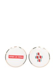 Bitossi Home slogan-print porcelain dishes (set of two) - Bianco