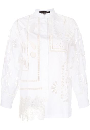 Biyan cut-out design blouse - Bianco