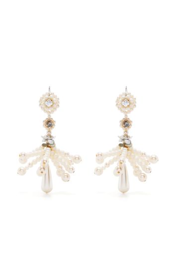 Biyan pearl-detail chandelier earrings - Toni neutri