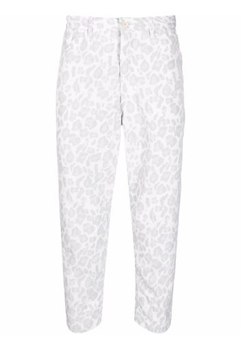 Black Comme Des Garçons cropped-leg trousers - Bianco