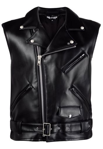 Black Comme Des Garçons Giacca biker smanicata - Nero