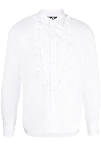 Black Comme Des Garçons Camicia a maniche lunghe con ruches - Bianco