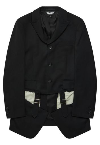 Black Comme Des Garçons cut-out buckle-detail blazer - Nero