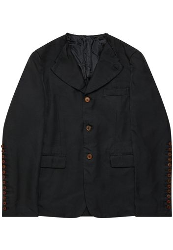 Black Comme Des Garçons button-embellished flap-pockets blazer - Nero