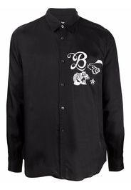 Black Comme Des Garçons embroidered-detail shirt - Nero