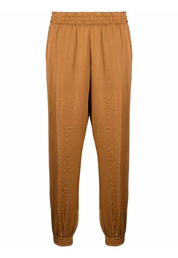 Blanca Vita elasticated cropped-leg trousers - Marrone