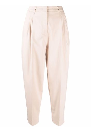 Blanca Vita high-waisted cropped trousers - Toni neutri