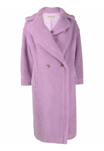 Blanca Vita Tuia double-breasted teddy coat - Viola