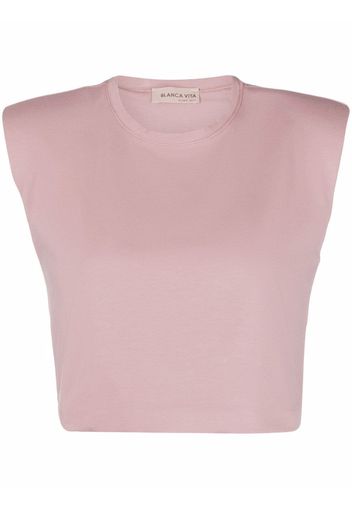 Blanca Vita sleeveless crop top - Rosa