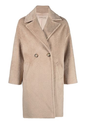 Blanca Vita Tuia textured double-breasted coat - Toni neutri