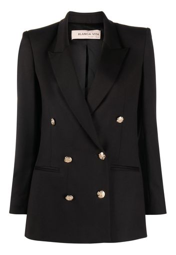 Blanca Vita Sophilia double-breasted blazer - Nero