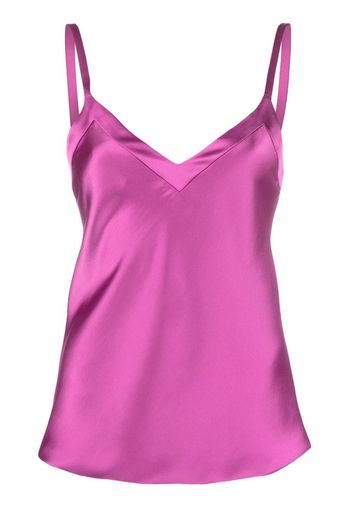 Blanca Vita V-neck satin top - Viola