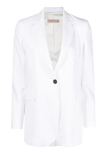 Blanca Vita single-breasted long-sleeve blazer - Bianco