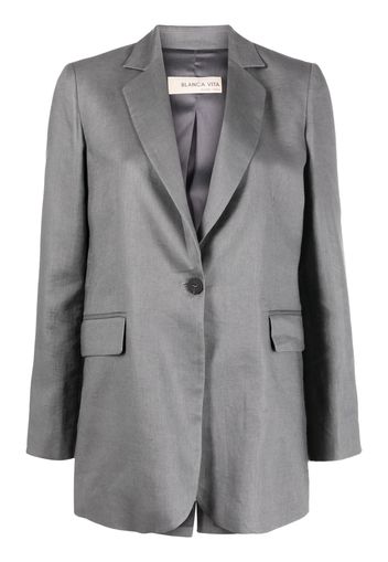 Blanca Vita single-breasted long-sleeve blazer - Grigio