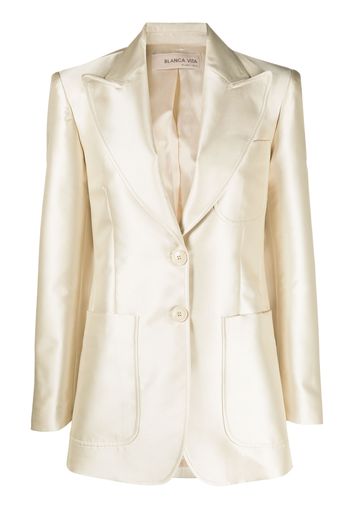 Blanca Vita single-breasted button-fastening jacket - Toni neutri