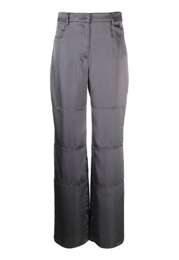 Blanca Vita straight-leg satin trousers - Grigio