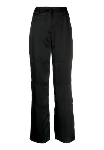 Blanca Vita straight-leg satin trousers - Nero