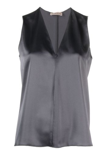 Blanca Vita V-neck satin tank top - Grigio