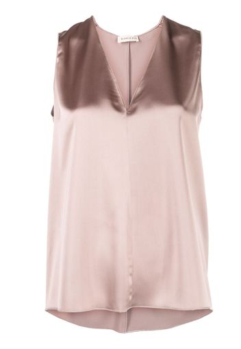 Blanca Vita V-neck satin tank top - Toni neutri