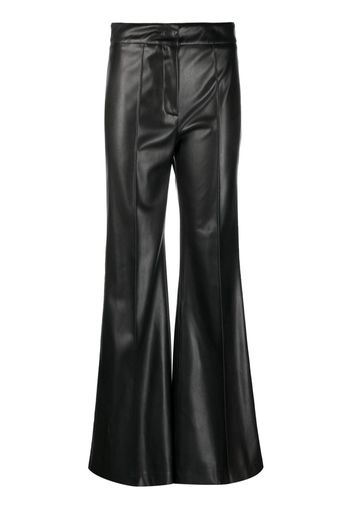 Blanca Vita faux-leather flared trousers - Nero