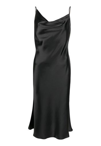 Blanca Vita drapped satin-finish dress - Nero