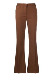 Blanca Vita pressed-crease flared trousers - Marrone