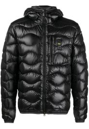 Blauer Ken quilted hooded down jacket - Nero