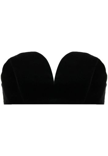 Blazé Milano Jealousy strapless velvet top - Nero