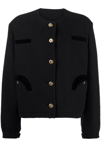 Blazé Milano Missy Smiley-pocket knitted jacket - Nero