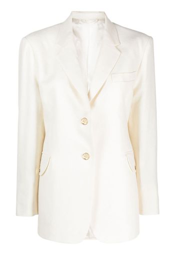 Blazé Milano linen- virgin wool blend blazer - Toni neutri