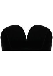 Blazé Milano Jealousy strapless velvet top - Nero