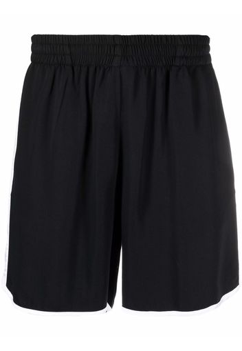 BLUE SKY INN contrast stripe shorts - Nero