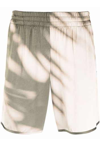 BLUE SKY INN tie-dye print track shorts - Verde