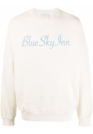 BLUE SKY INN logo-embroidered cotton sweatshirt - Toni neutri