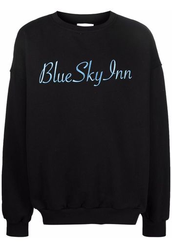 BLUE SKY INN embroidered-logo crewneck sweatshirt - Nero
