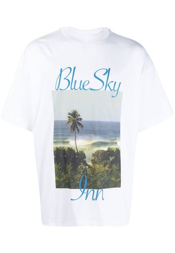 BLUE SKY INN graphic print cotton T-shirt - WHITE