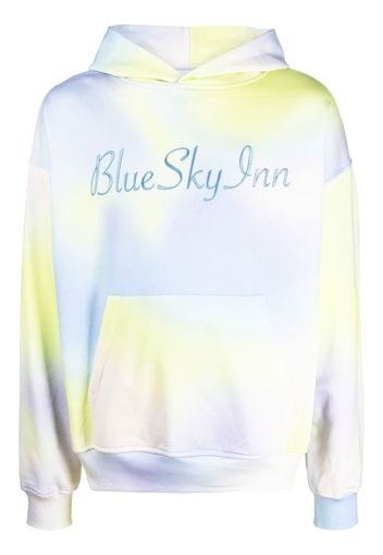 BLUE SKY INN logo-embroidered tie dye hoodie