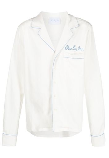 BLUE SKY INN logo-embroidered shirt - Bianco