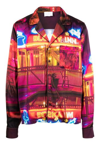 BLUE SKY INN Wizard Inn graphic-print shirt - Rosso