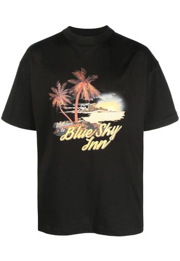 BLUE SKY INN graphic logo-print T-shirt - Nero