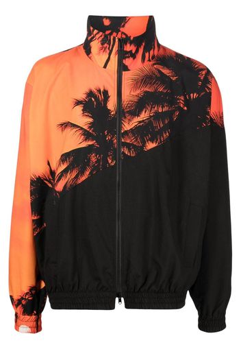 BLUE SKY INN palm-tree print bomber jacket - Nero