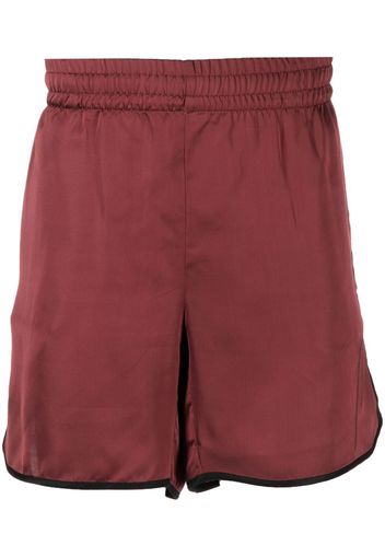 BLUE SKY INN satin-finish shorts - Marrone